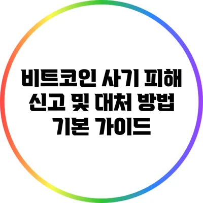 비트코인 사기 피해 신고 및 대처 방법: 기본 가이드