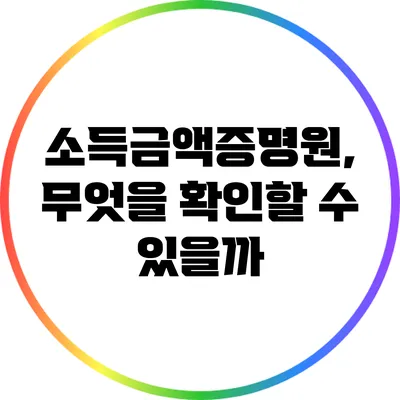 소득금액증명원, 무엇을 확인할 수 있을까?