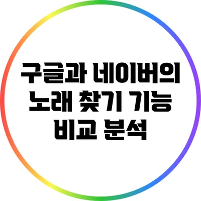 구글과 네이버의 노래 찾기 기능 비교 분석