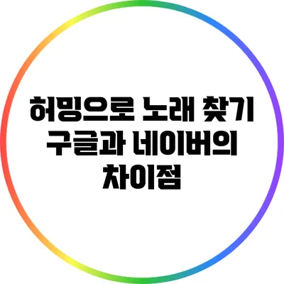 허밍으로 노래 찾기: 구글과 네이버의 차이점