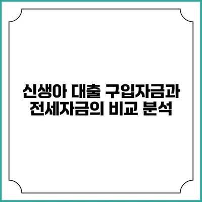 신생아 대출: 구입자금과 전세자금의 비교 분석