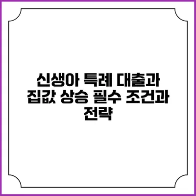 신생아 특례 대출과 집값 상승: 필수 조건과 전략
