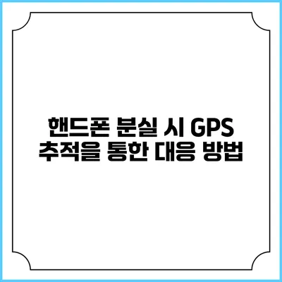 핸드폰 분실 시 GPS 추적을 통한 대응 방법